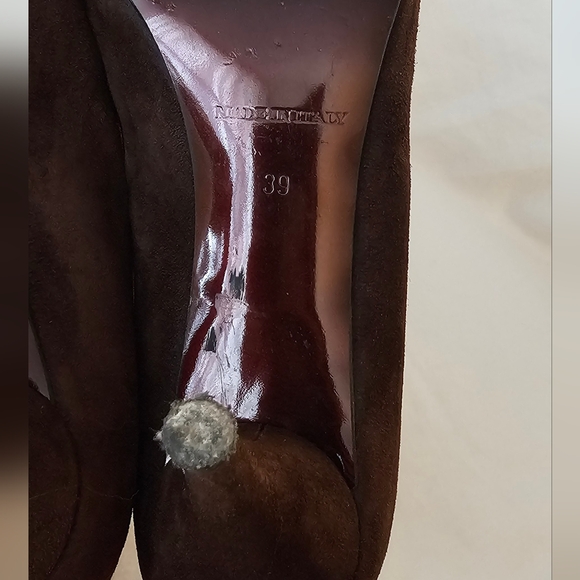 Primadonna Shoes Brown Espresso Suede Calf  Pump Size 39.   B-4 - Picture 8 of 9